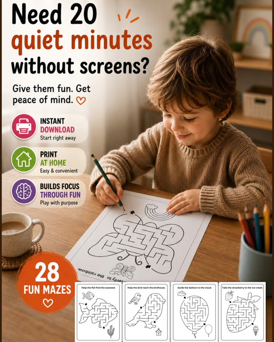screen-free maze